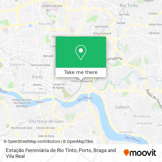 Estação Ferroviária de Rio Tinto map