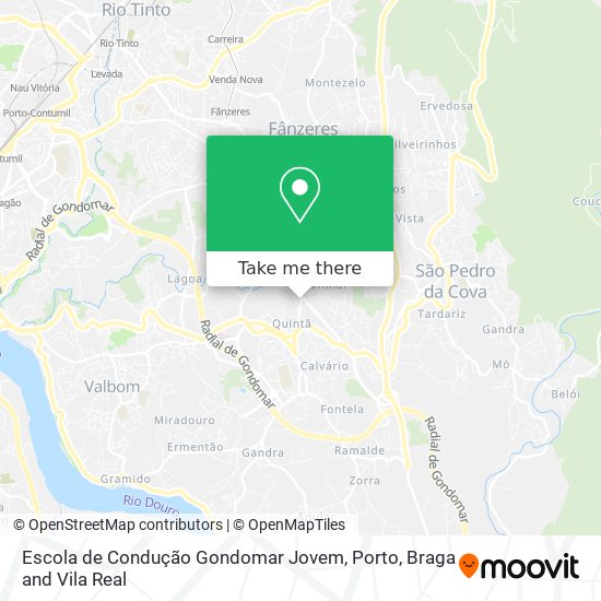 Escola de Condução Gondomar Jovem mapa