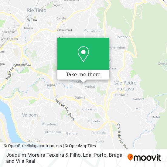 Joaquim Moreira Teixeira & Filho, Lda mapa