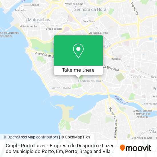 Cmpl - Porto Lazer - Empresa de Desporto e Lazer do Município do Porto, Em mapa