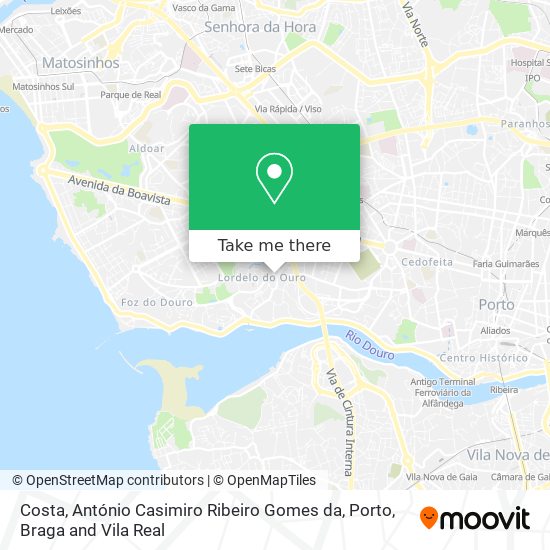 Costa, António Casimiro Ribeiro Gomes da map