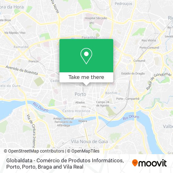 Globaldata - Comércio de Produtos Informáticos, Porto map