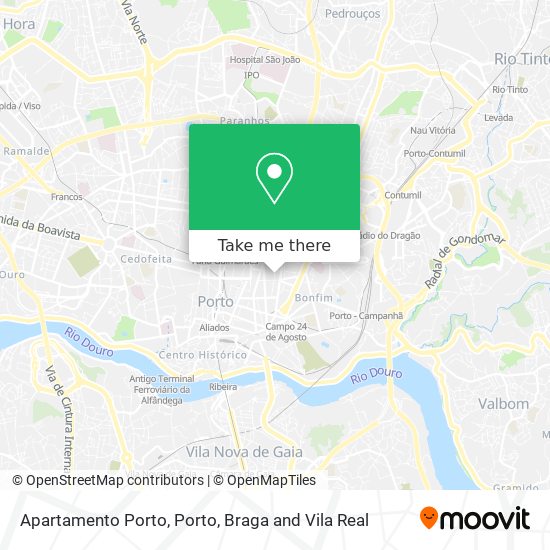 Apartamento Porto map