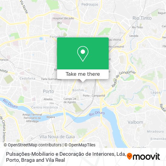 Pulsações-Mobiliario e Decoração de Interiores, Lda mapa