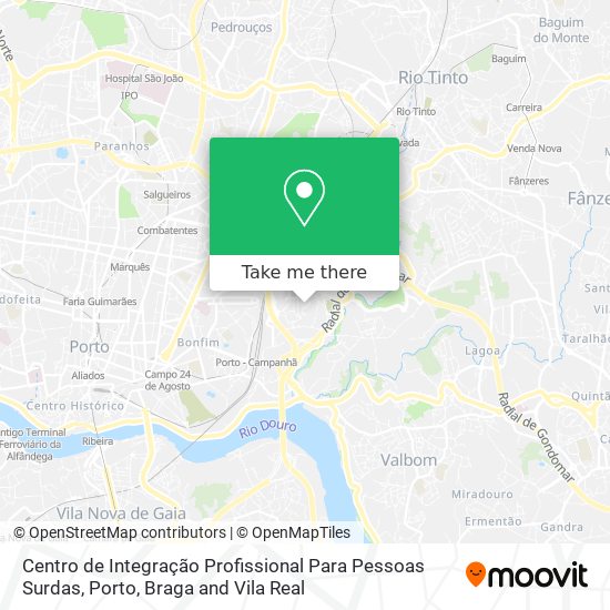 Centro de Integração Profissional Para Pessoas Surdas mapa