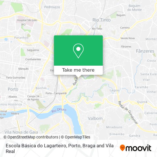 Escola Básica do Lagarteiro mapa