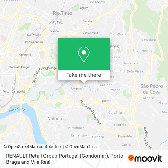 RENAULT Retail Group Portugal (Gondomar) mapa