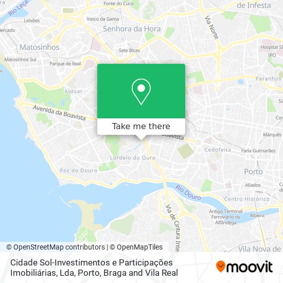 Cidade Sol-Investimentos e Participações Imobiliárias, Lda mapa