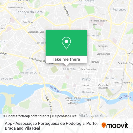 App - Associação Portuguesa de Podologia map