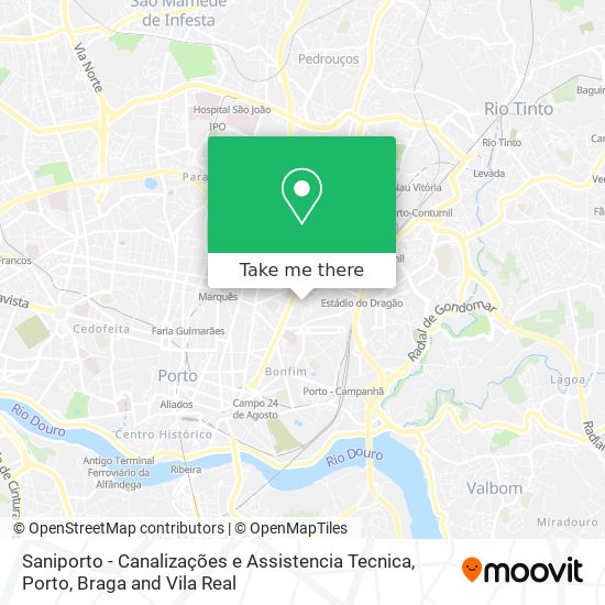 Saniporto - Canalizações e Assistencia Tecnica mapa