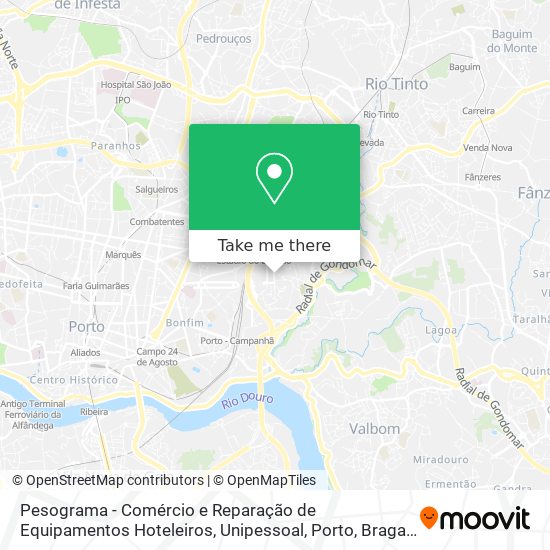 Pesograma - Comércio e Reparação de Equipamentos Hoteleiros, Unipessoal map