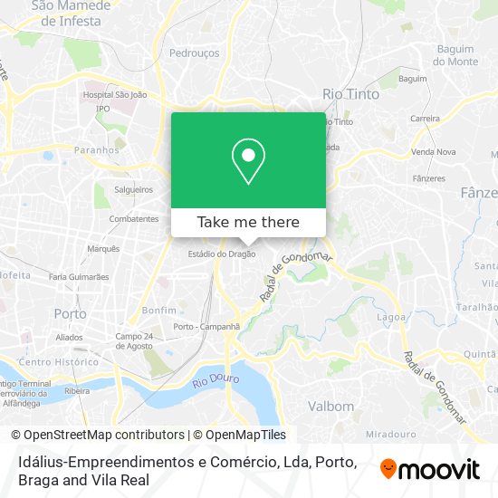 Idálius-Empreendimentos e Comércio, Lda map