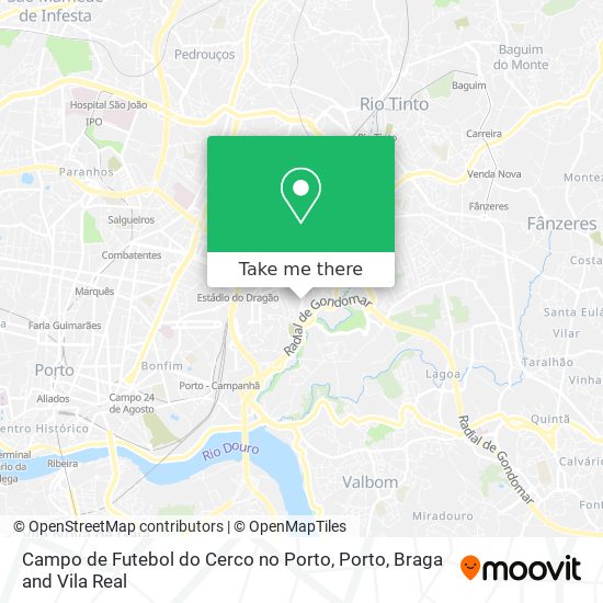 Campo de Futebol do Cerco no Porto map