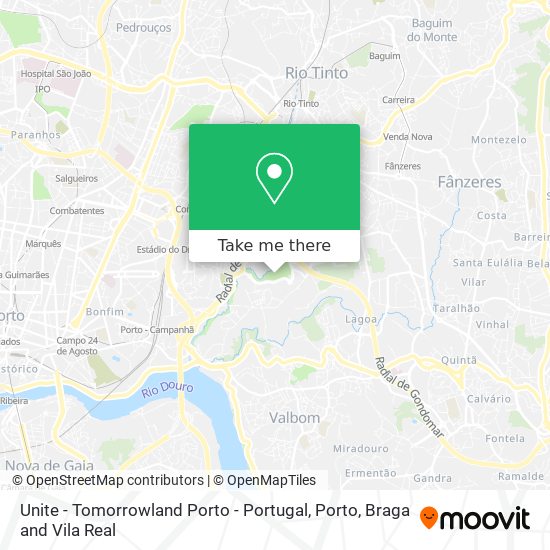 Unite - Tomorrowland Porto - Portugal map