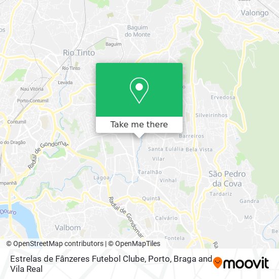 Estrelas de Fânzeres Futebol Clube map