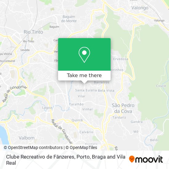 Clube Recreativo de Fânzeres map