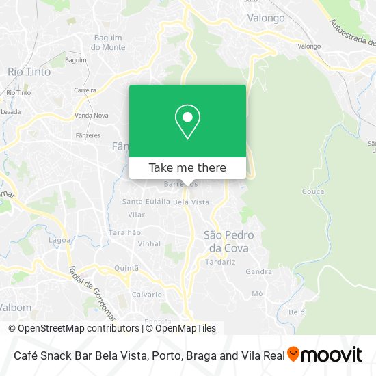 Café Snack Bar Bela Vista map