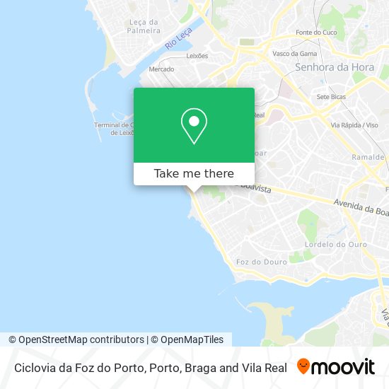 Ciclovia da Foz do Porto map