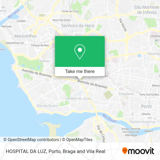 HOSPITAL DA LUZ map