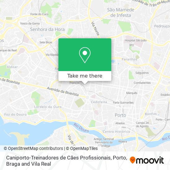 Caniporto-Treinadores de Cães Profissionais map