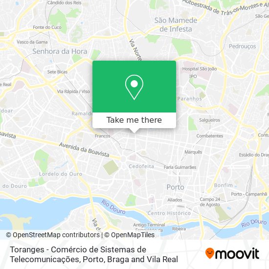 Toranges - Comércio de Sistemas de Telecomunicações map