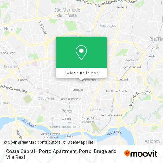 Costa Cabral - Porto Apartment map