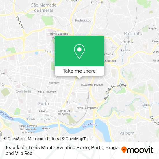 Escola de Ténis Monte Aventino Porto map