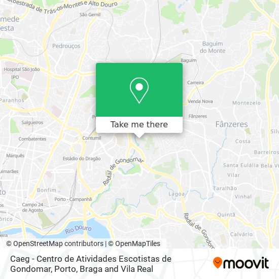Caeg - Centro de Atividades Escotistas de Gondomar mapa