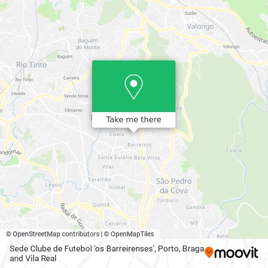 Sede Clube de Futebol 'os Barreirenses' map