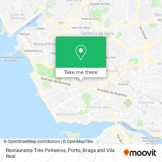 Restaurante Três Pinheiros mapa