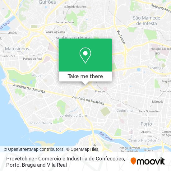Provetchine - Comércio e Indústria de Confecções map