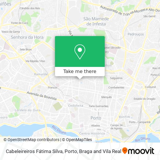 Cabeleireiros Fátima Silva mapa