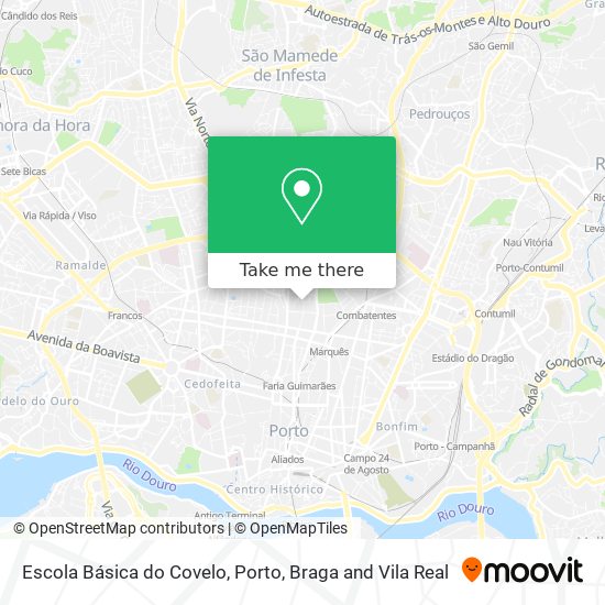 Escola Básica do Covelo mapa