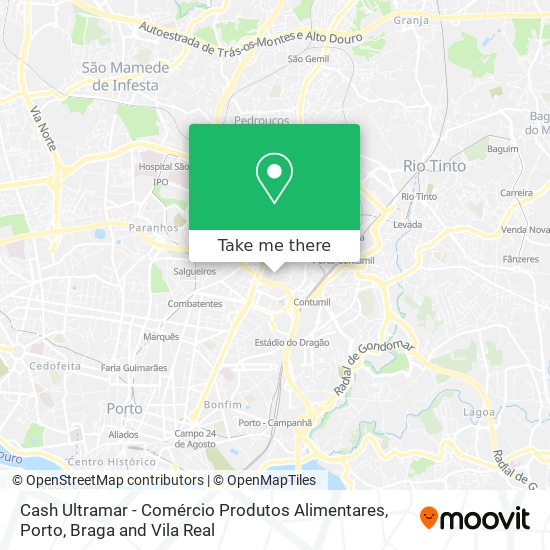 Cash Ultramar - Comércio Produtos Alimentares map