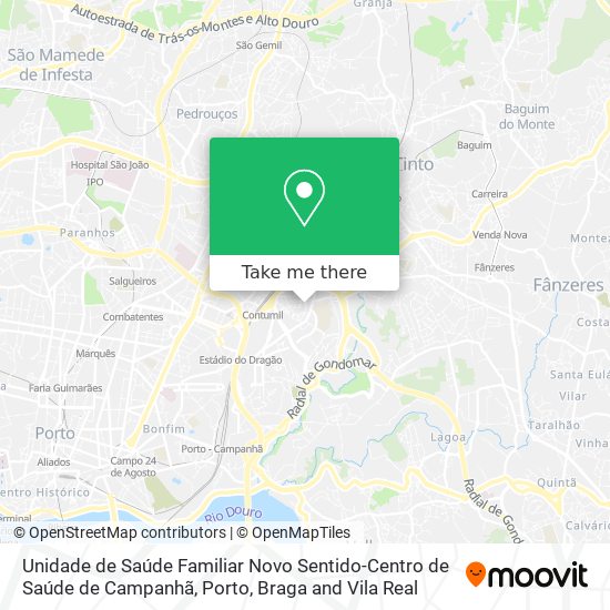 Unidade de Saúde Familiar Novo Sentido-Centro de Saúde de Campanhã map