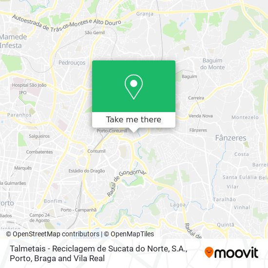 Talmetais - Reciclagem de Sucata do Norte, S.A. map