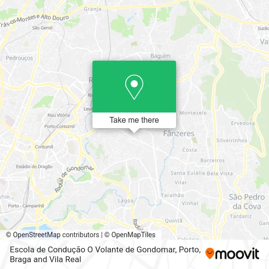 Escola de Condução O Volante de Gondomar map