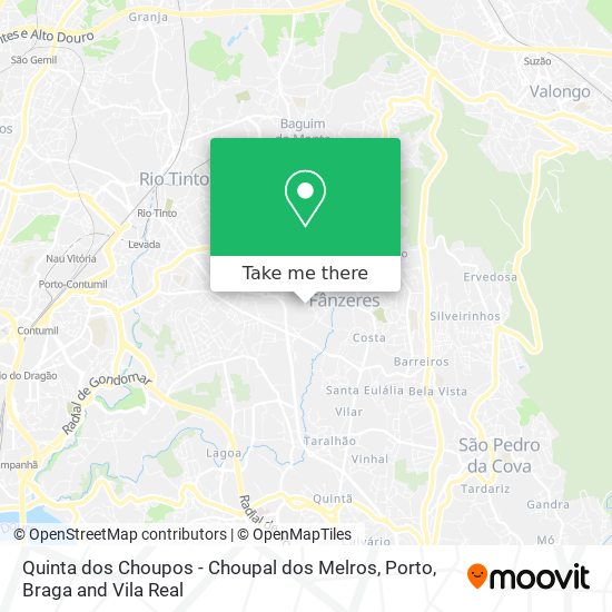 Quinta dos Choupos - Choupal dos Melros map