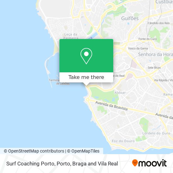 Surf Coaching Porto map