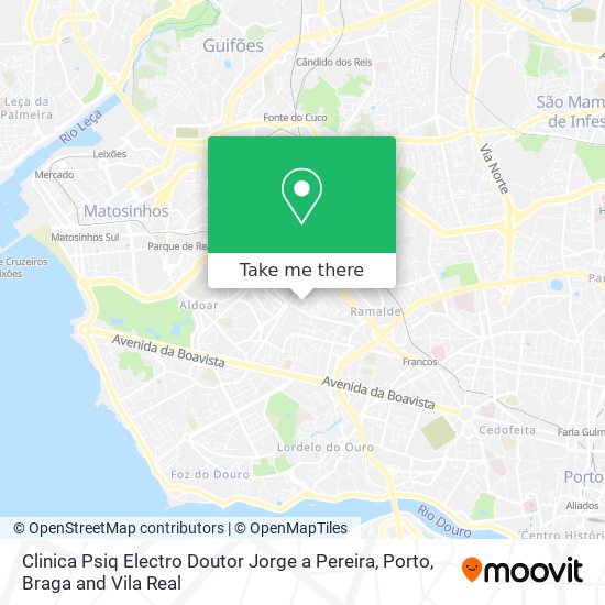 Clinica Psiq Electro Doutor Jorge a Pereira mapa