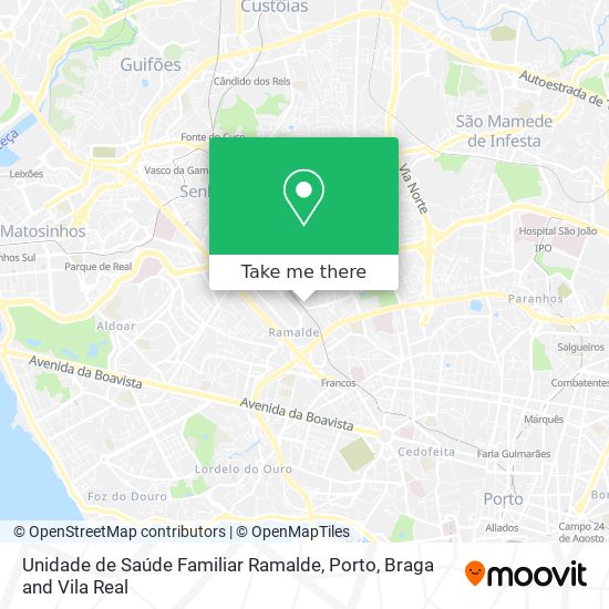 Unidade de Saúde Familiar Ramalde mapa