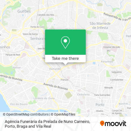 Agência Funerária da Prelada de Nuno Carneiro map