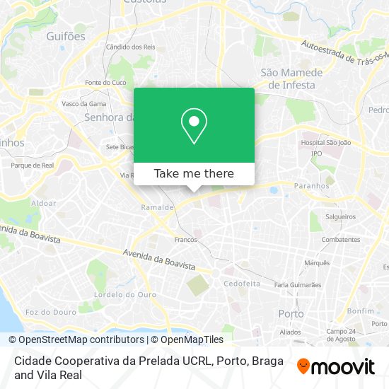 Cidade Cooperativa da Prelada UCRL map