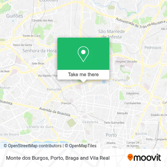 Monte dos Burgos map