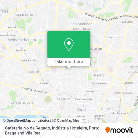 Cafetaria No de Regado, Indústria Hoteleira map