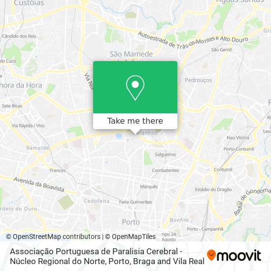 Associação Portuguesa de Paralisia Cerebral - Núcleo Regional do Norte map
