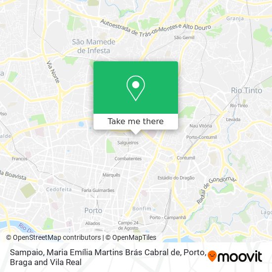 Sampaio, Maria Emília Martins Brás Cabral de map