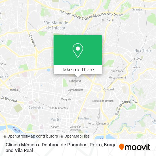 Clínica Médica e Dentária de Paranhos map
