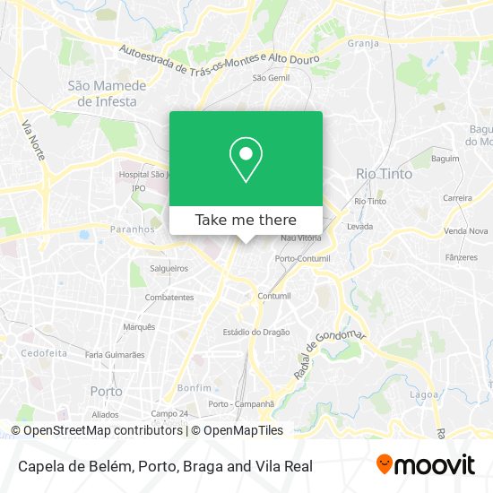 Capela de Belém mapa