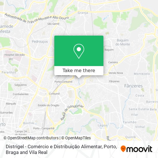 Distrigel - Comércio e Distribuição Alimentar mapa